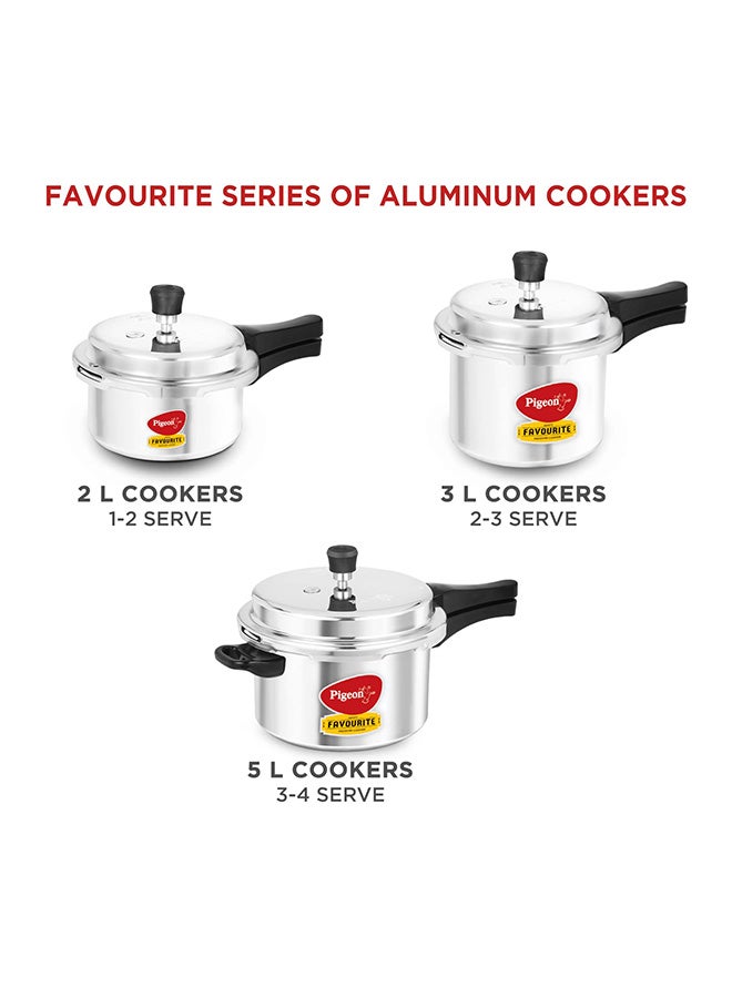 Pigeon Favourite Pressure Cooker 5 Litres | Aluminium | Outer Lid | Induction Base | Silver - Image 5